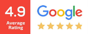 4.9 star rating on google